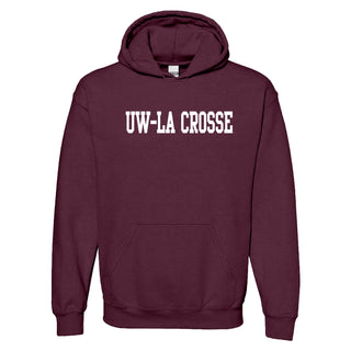 Wisconsin-La Crosse Basic Block Hoodie - Maroon