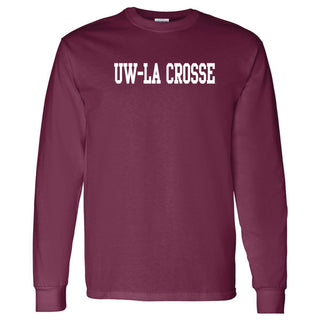 Wisconsin-La Crosse Basic Block Long Sleeve - Maroon