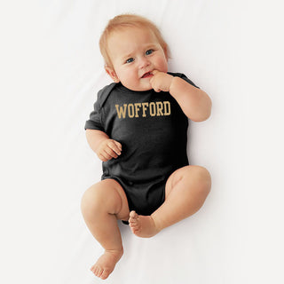 Wofford College Terriers Basic Block Infant Creeper - Black