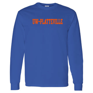 UW-Platteville Basic Block Long Sleeve - Royal