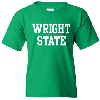 Wright State University Raiders Basic Block Youth Short Sleeve T Shirt - Irish Green