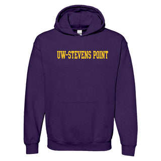 UW-Stevens Point Basic Block Hoodie - Purple