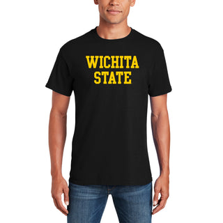 Wichita State University Shockers Basic Block Short Sleeve T-Shirt - Black