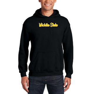 Wichita State University Shockers Basic Script Heavy Blend Hoodie - Black