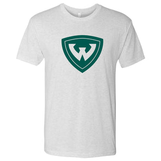 Wayne State University Warriors Primary Logo Triblend Short Sleeve T-Shirt - Heather White