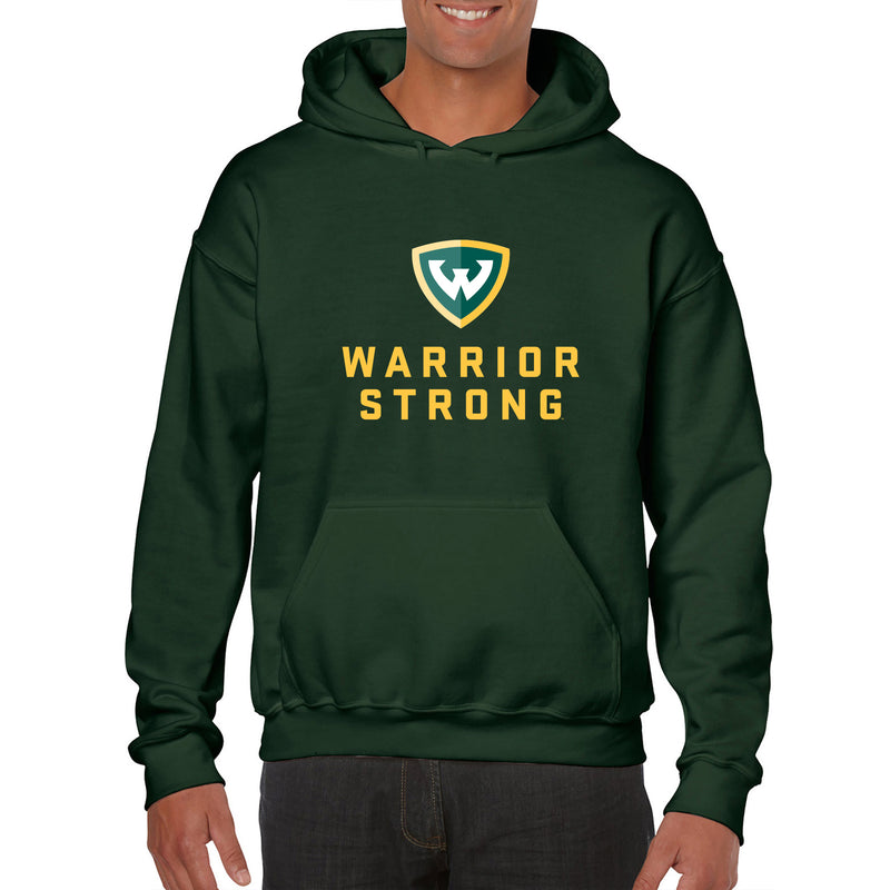 Wayne State University Warrior Strong Heavy Blend Hoodie - Forest