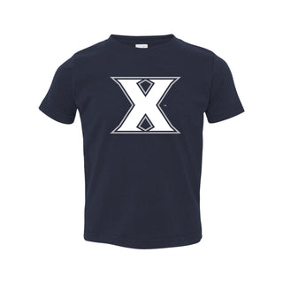 Xavier University Musketeers Primary Logo Toddler Short Sleeve T Shirt - Navy