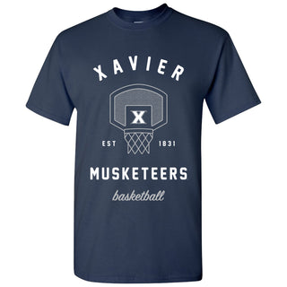 Xavier University Musketeers Basketball Net Short Sleeve T-Shirt - Navy