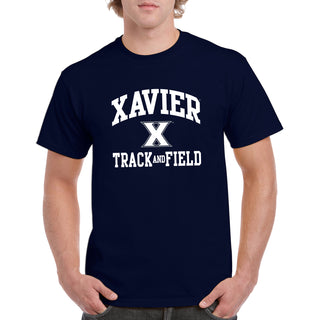 Xavier University Musketeers Arch Logo Track & Field Short Sleeve T Shirt - Navy