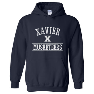 Xavier University Musketeers Mesh Arch Heavy Blend Hoodie - Navy