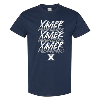 Xavier Marker Repeat T-Shirt - Navy