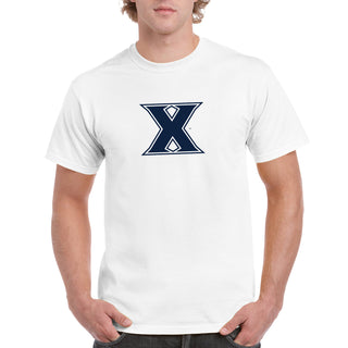 Xavier University Musketeers Primary Logo Short Sleeve T Shirt - White