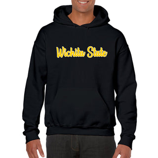 Wichita State University Shockers Basic Script Heavy Blend Hoodie - Black