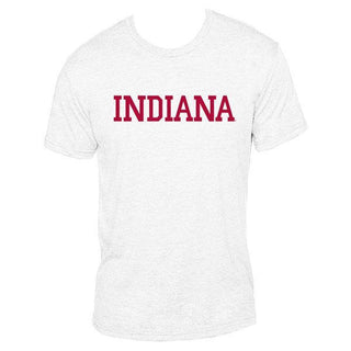 Indiana Basic Block NLA Triblend T-Shirt - Heather White