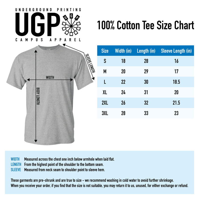 Belmont University Bruins Arch Logo  Basic Cotton Short Sleeve T Shirt - Navy